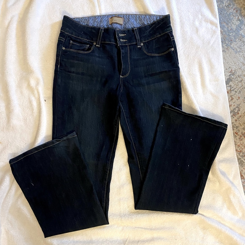 Paige bootcut dark denim jeans